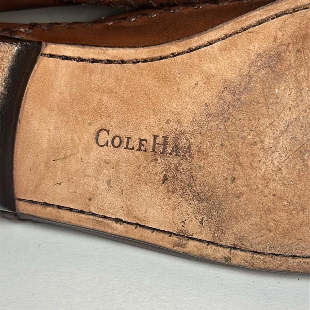 Cold Haan country Brown Leather woven Loafers - Picture 9 of 9